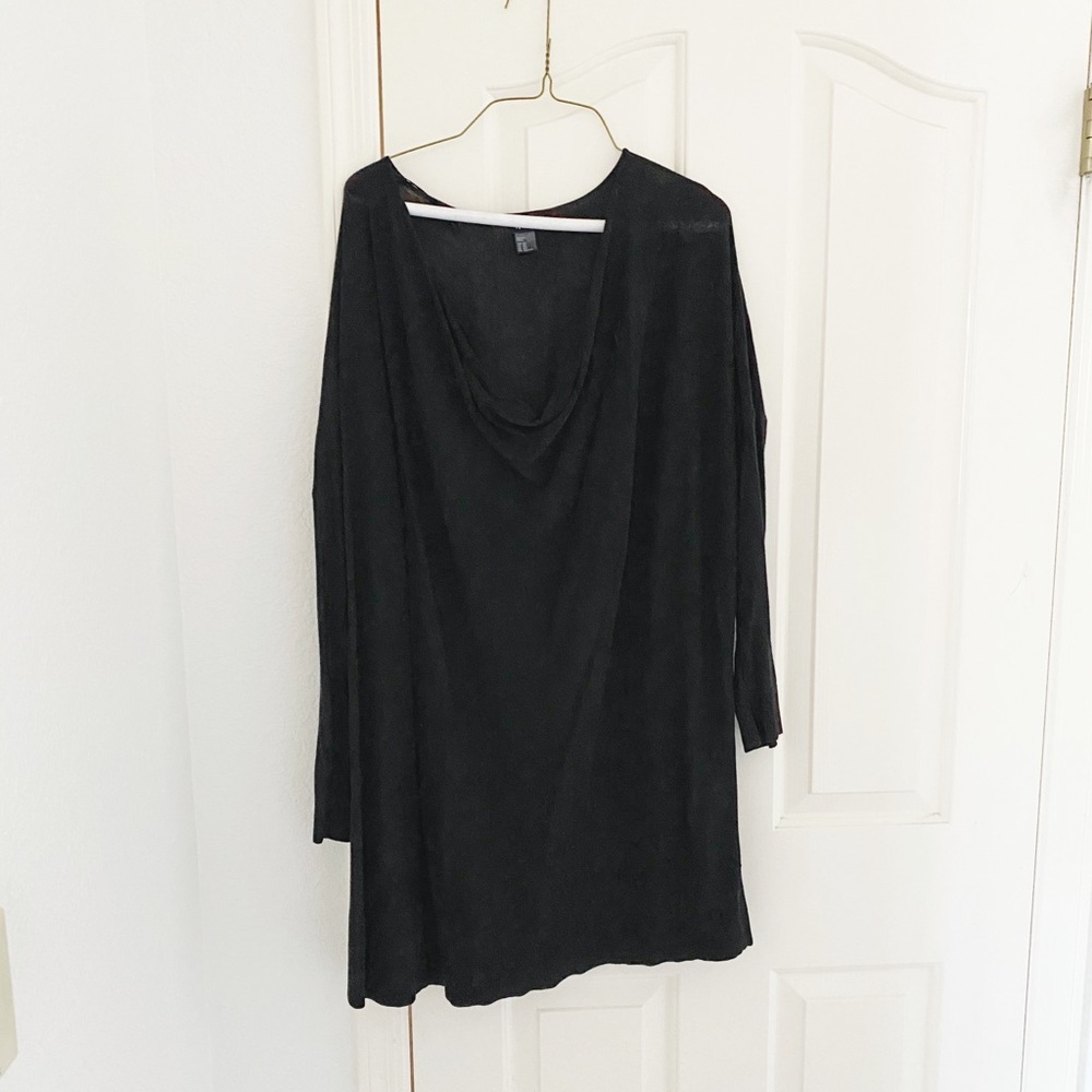 H&M Black Cowl Neck Tunic Sweater